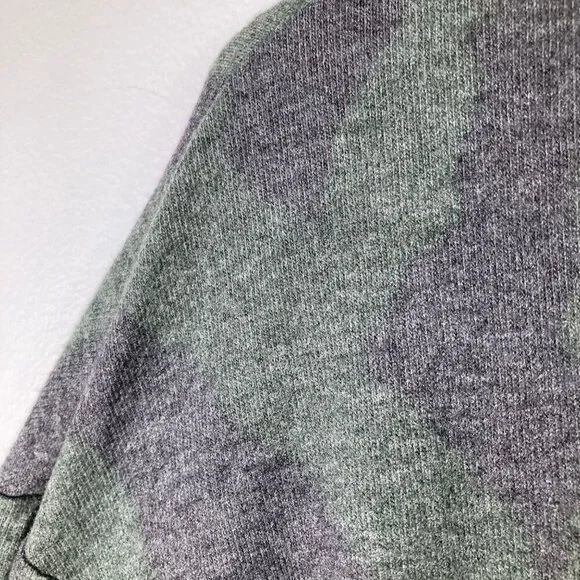 Womens Brushed Sweatshirt Tie Front Jungle Green Zebra M‎ NWT #1 - Picture 3 of 7